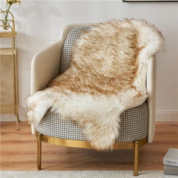 Faux Fur Sheepskin Rug,Luxury Fluffy Area Rugs-Super Soft Decorative Shag Carpet - Picture 1 of 6